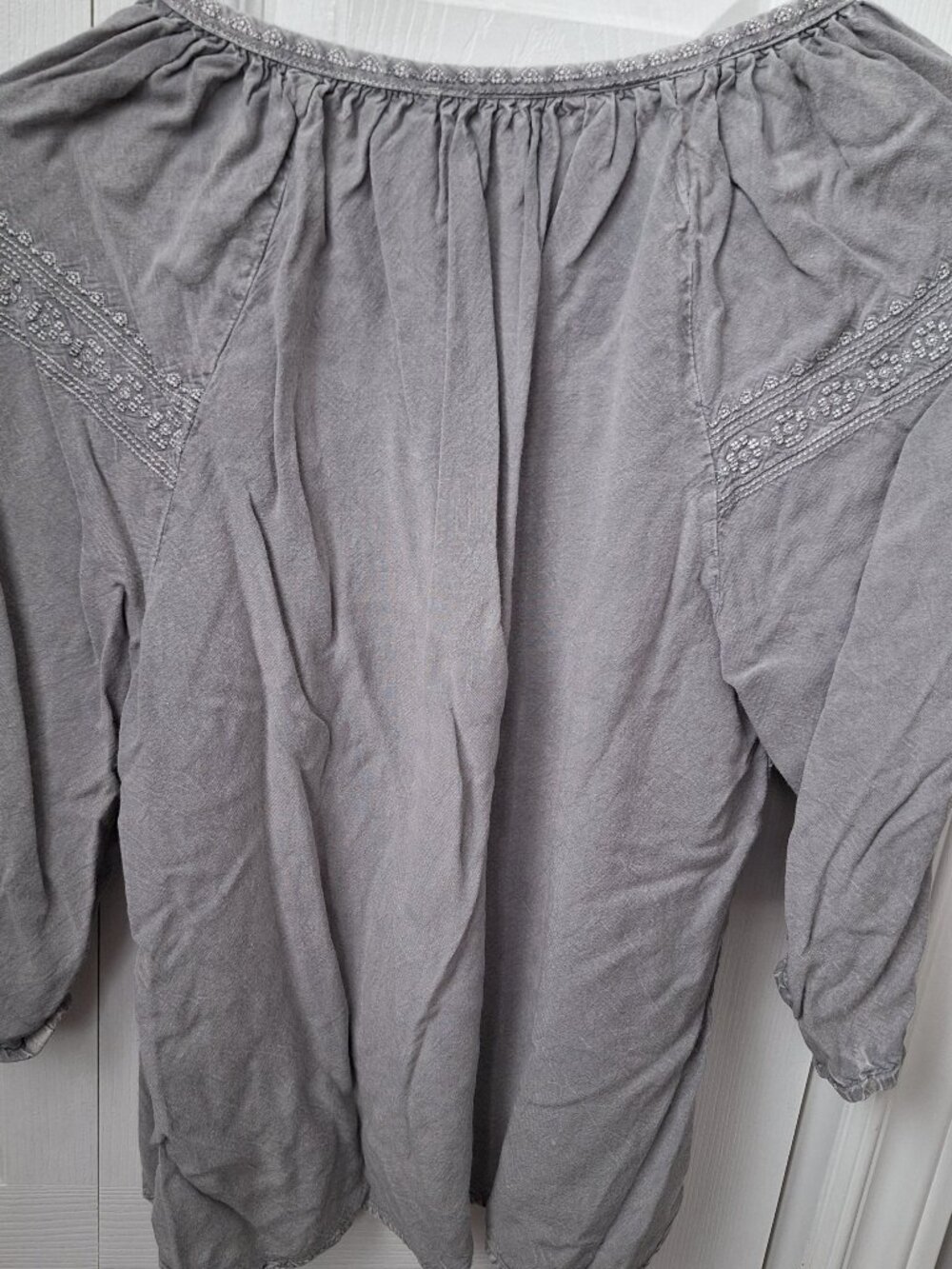 Solitaire Grey Boho Rayon Top - Picture 2 of 8